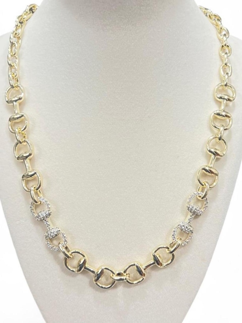 18K Gold Plated Statement Link Chain Necklace | Waterproof | Nickel-Free | 20"